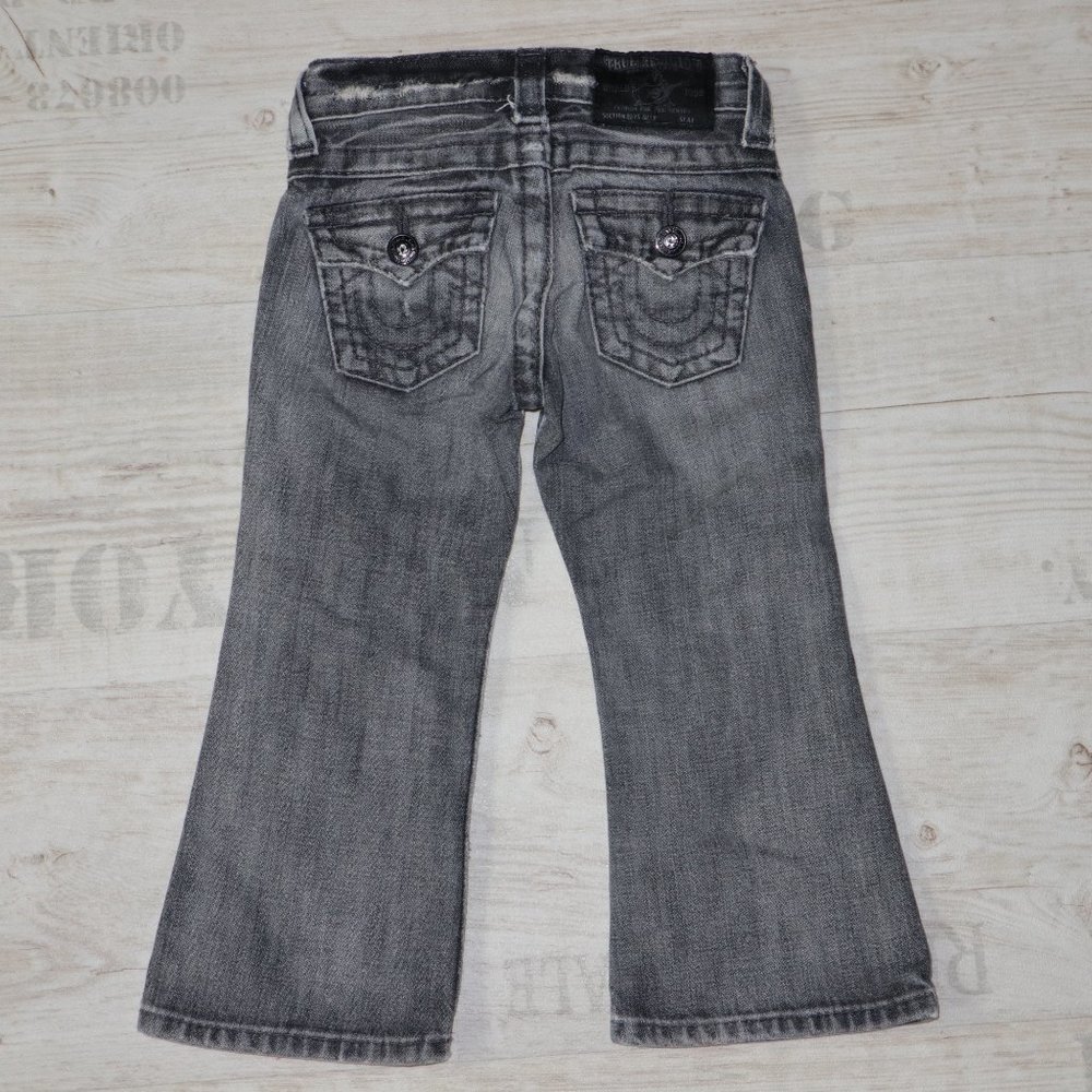 True Religion Billy Jeans Boys Toddler 2T Gray Denim
